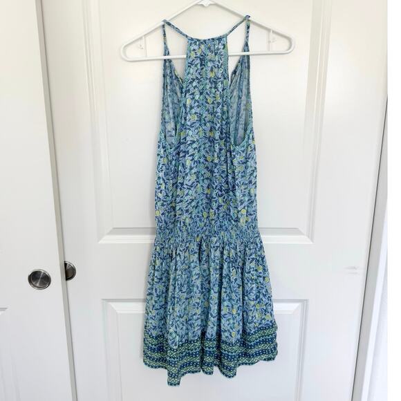 Poupette St Barth Carine Mini Dress Blue Lemon Small - Picture 3 of 5